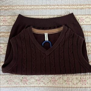 Cozy Brown V-Neck Sweater Vest for Kids
